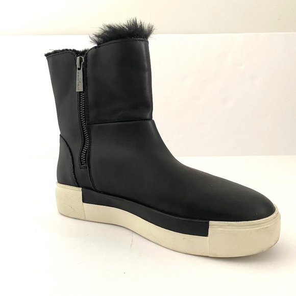 J Slides Shoes Jslides Leather Waterproof Platform Boots Fur Lined